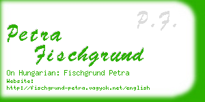 petra fischgrund business card